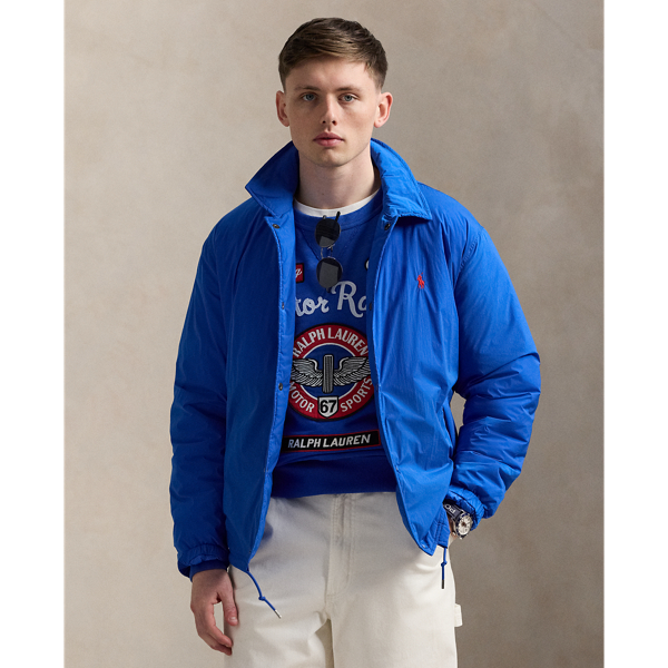 We have modernised a classic athletic-inspired silhouette with water-repellent stretch fabric and an insulating down-alternative fill to create this ultra-lightweight jacket.