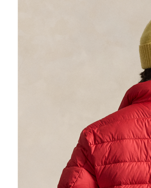 This jacket is crafted from a matte water-repellent fabric and insulated with 650-fill-power down. It also packs into its own pocket for on-the-go convenience.