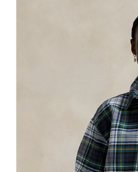 As a boy growing up in the Bronx, Mr Lauren loved going to Yankee Stadium™ to watch his hometown heroes play ball. This plaid unisex jacket celebrates Mr Lauren's long-standing love of the Bronx Bombers™ and the game of baseball with a New York Yankees™ logo patch. Finished with " Ralph Lauren Lauren" embroidery, it playfully combines the silhouette of a windbreaker with classic oxford cloth.