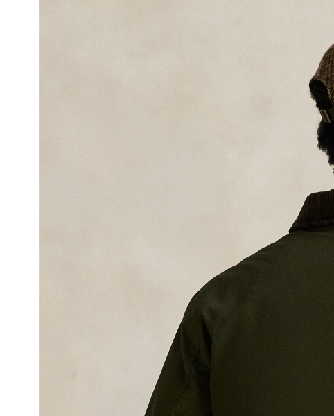 To create this jacket, we elevated a utilitarian-inspired silhouette with a cotton-blend faille that's water-repellent and features 650-fill-power down.