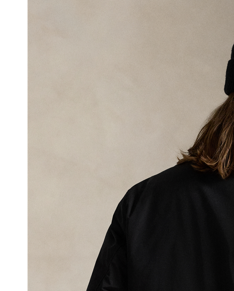 To create this jacket, we elevated a utilitarian-inspired silhouette with a cotton-blend faille that's water-repellent and features 650-fill-power down.