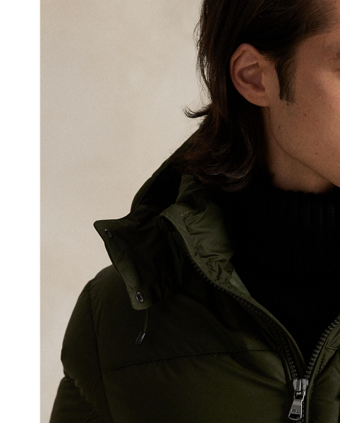 Made from water-repellent ripstop fabric, this jacket is insulated with 650-fill-power down and constructed with a detachable hood.