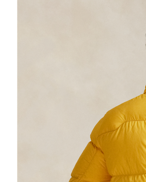 Made from water-repellent ripstop fabric, this jacket is insulated with 650-fill-power down and constructed with a detachable hood.