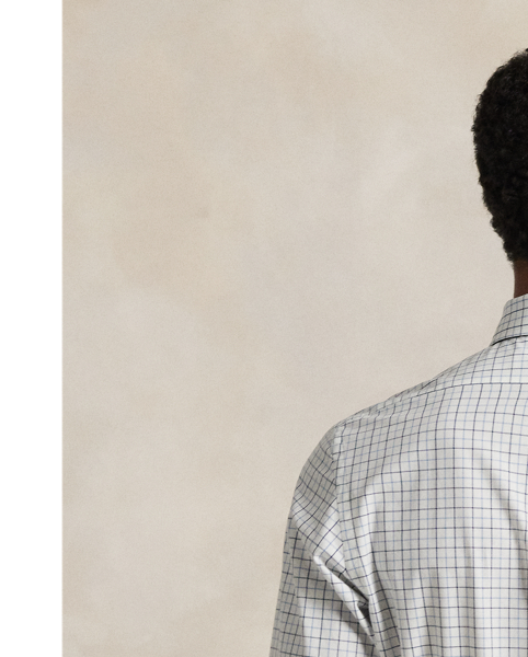 This checked shirt is crafted with stretch cotton poplin and finished with the iconic Polo Pony.