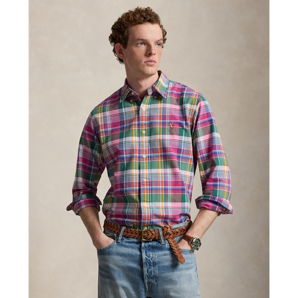 Camicia Oxford a quadri Custom-Fit Ralph Lauren