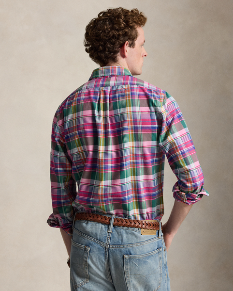 Camicia Oxford a quadri Custom-Fit Ralph Lauren