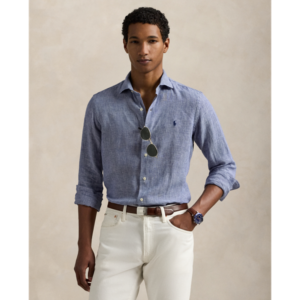 This shirt is made with ultralightweight linen and embroidered on the chest with our signature Pony.