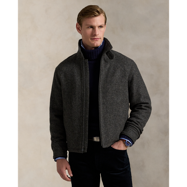 This jacket is expertly crafted with an Italian wool twill fabric that was specially woven for Polo  Ralph Lauren Lauren. Perfect for chilly days, it is developed with quilted lining at the lower body and insulated with down-alternative fill.