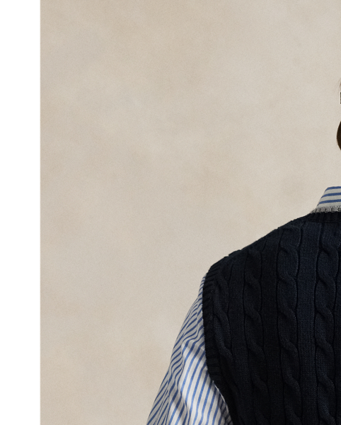 Made with thick-gauge cotton yarns, this sleeveless jumper unites two of Polo  Ralph Lauren Lauren's most iconic design elements: a timeless cable-knit motif and our signature Pony. The harmonious combination of dimensional textures and signature details creates an elevated classic that reflects our ethos of enduring style.