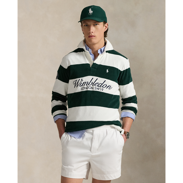 Part of our collection celebrating Wimbledon 2025, this rugby shirt is embroidered with the tournament's logo and location, which includes its "SW19" postcode. Our signature embroidered Pony adorns the left chest of this comfortable cotton-blend style.