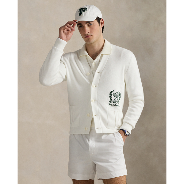 Part of our collection celebrating Wimbledon 2025, this cotton cardigan features a tennis-inspired "Polo  Ralph Lauren Lauren" crest and the tournament's official logo patch.