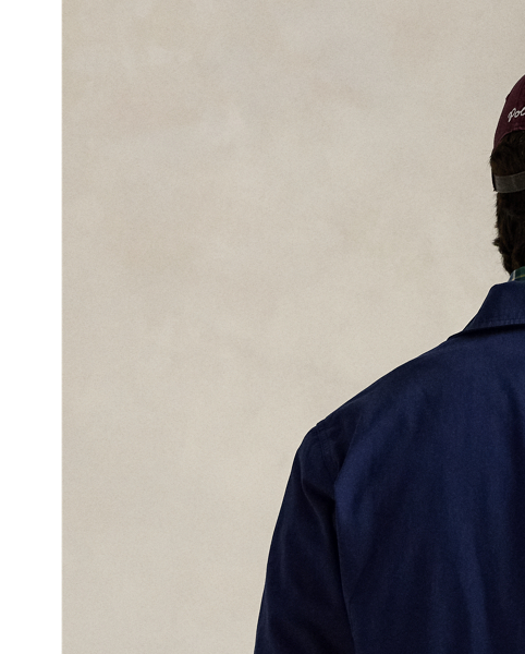 With its sporty silhouette and cotton twill construction, this jacket combines timeless athletic style with heritage craftsmanship. The vintage collegiate-inspired patch on the left chest features archival artwork along with the iconic Polo Pony.