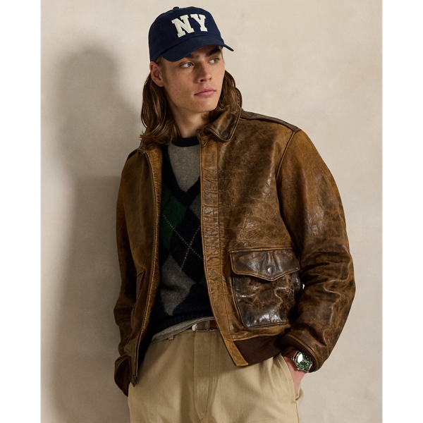 Steeped in heritage and crafted with exceptional attention to detail, this piece draws inspiration from a jacket in Mr Lauren's personal collection. The sheepskin leather is specially treated to achieve a perfectly weathered, vintage patina, which only gets better with time.