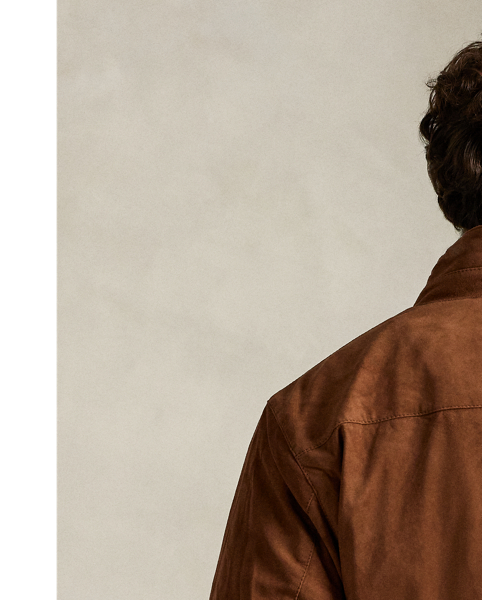 This jacket is crafted with supple suede and lined at the body with stretch jersey for optimal comfort. At the back collar, it features a "Polo by  Ralph Lauren Lauren" logo rendered in the label's original font.