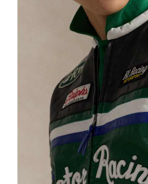 Part of the season's motorsport-inspired collection, this café racer is crafted from washed full-grain leather and updated with a relaxed fit. Signature patches and appliqués give it a dose of high-octane style that's distinctly Polo.