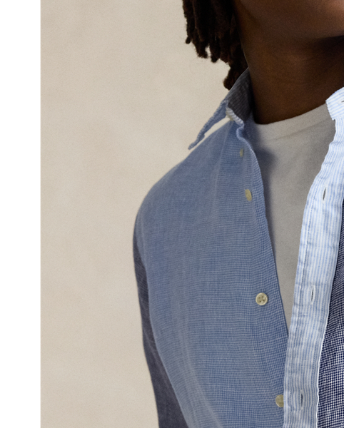 Decades ago, tailors would learn their craft by sewing together shirts made from fabric remnants. Over time, a staple of playful preppy style evolved from this practice – the fun shirt. This linen version combines a mix of checked and striped patterns into a single statement-making piece, adorned with the iconic Pony.