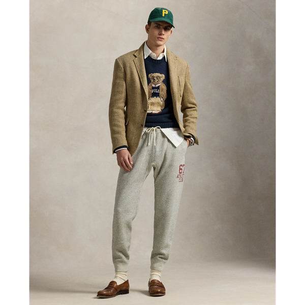 Lighter in weight than our RL Fleece, these loopback cotton trousers are specially washed for a vintage-inspired look and feature a soft terry-like interior. A sporty print at the left leg nods to our founding year, 1967.