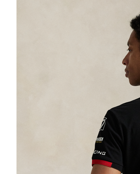 An American style standard since 1972, the Polo shirt has been imitated but never matched. Over the decades,  Ralph Lauren Lauren has reimagined his signature style in a wide array of colours and fits, yet all retain the quality and attention to detail of the iconic original. Part of the season's motorsport-inspired collection, this stretch mesh version pays homage to high-octane racing with signature graphics.