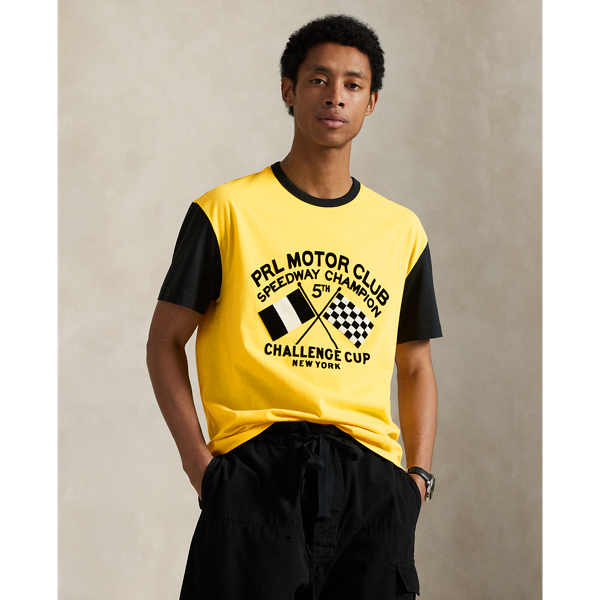 Part of the season's racing-inspired collection, this cotton T-shirt pairs bold colour-blocking with signature motorsport graphics.