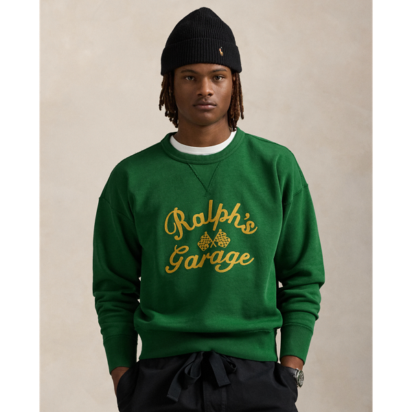 Part of the season's motorsport-inspired collection, this cotton-blend sweatshirt features a " Ralph Lauren's Garage" graphic, which originally debuted at the 2017 runway show held at Mr Lauren's personal garage in New York.