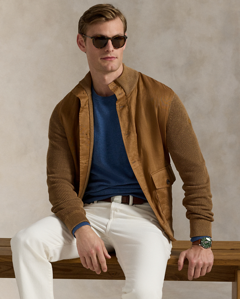 This lightweight crewneck jumper is knit with fine-gauge cotton yarn that's spun with luxurious cashmere. A jersey-stitch technique enhances it soft texture, while our signature embroidered Pony adds an iconic finish.