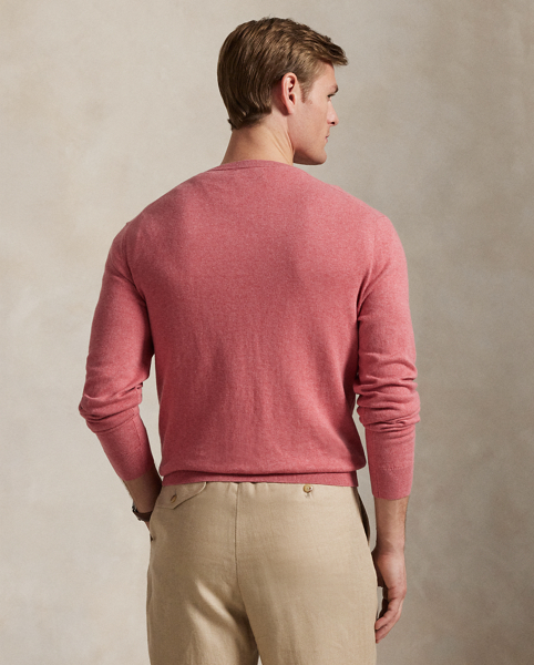 This lightweight crewneck jumper is knit with fine-gauge cotton yarn that's spun with luxurious cashmere. A jersey-stitch technique enhances it soft texture, while our signature embroidered Pony adds an iconic finish.