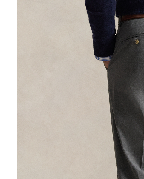 These flat-front trousers are crafted from a lightweight stretch fabric, which is brushed for a super-soft feel.
