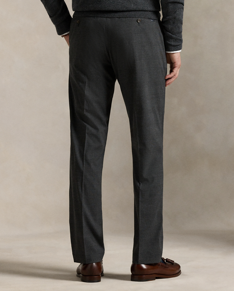 These flat-front trousers are crafted from a lightweight stretch fabric, which is brushed for a super-soft feel.