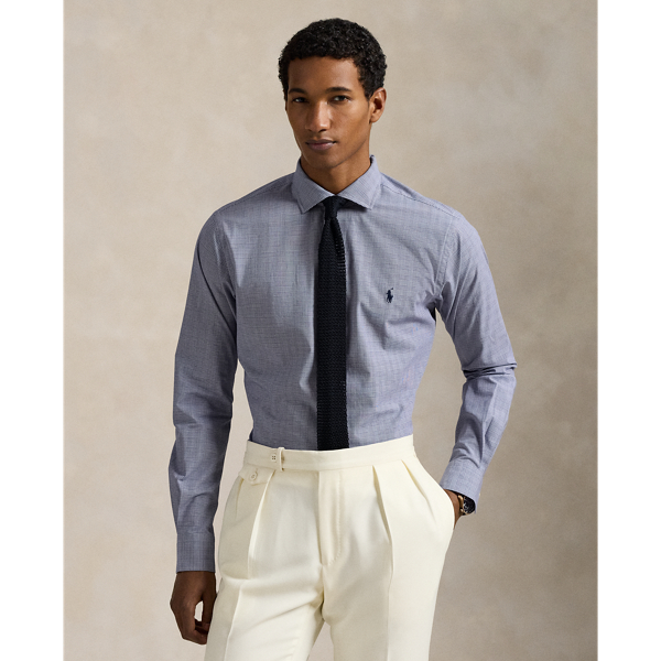 This shirt's poplin fabric combines soft, breathable cotton with extra stretch for added comfort. At the left chest, it is intricately embroidered with our signature Pony for an iconic finish.