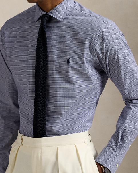 This shirt's poplin fabric combines soft, breathable cotton with extra stretch for added comfort. At the left chest, it is intricately embroidered with our signature Pony for an iconic finish.