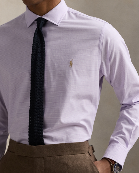 This shirt's poplin fabric combines soft, breathable cotton with extra stretch for added comfort. At the left chest, it is intricately embroidered with our signature Pony for an iconic finish.