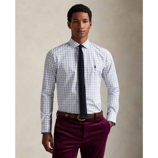 This shirt's poplin fabric combines soft, breathable cotton with extra stretch for added comfort. At the left chest, it is intricately embroidered with our signature Pony for an iconic finish.