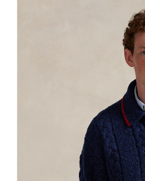 This cable-knit jumper features a chenille letter patch embroidered with "67", which nods to our founding year. Its braided-cable motif is rendered with thick-gauge yarn that is spun with wool, cotton, alpaca wool and linen.