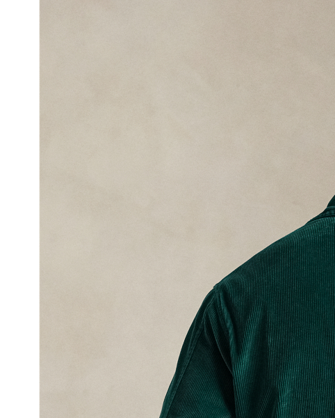 Wide-wale corduroy enhances the rugged nature of this layer's workwear-inspired silhouette.