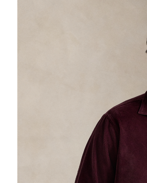 Wide-wale corduroy enhances the rugged nature of this layer's workwear-inspired silhouette.