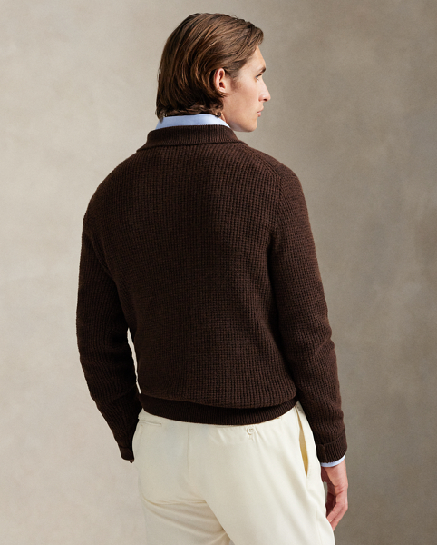 Maglia Ralph Lauren in Lana e Cotone con Colletto