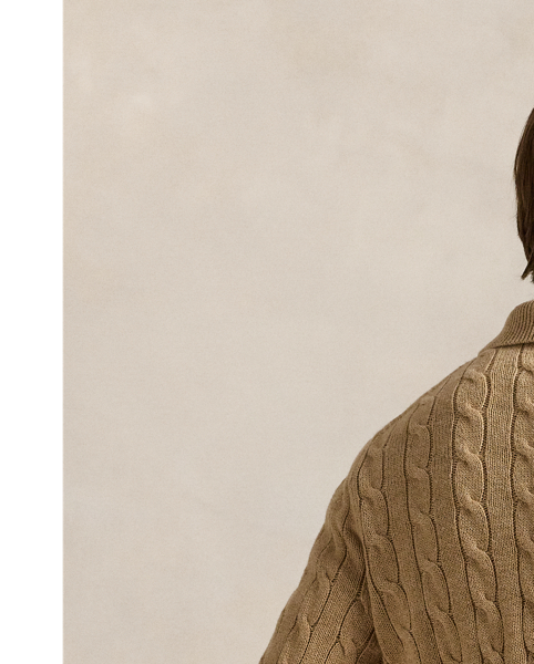 This cardigan features two of Polo's most iconic design elements: a textural cable-knit motif and our signature embroidered Pony.