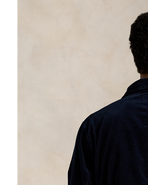 Inspired by French workwear, this hand-detailed jacket is crafted from washed wide-wale corduroy and developed with a multilevel dye process.