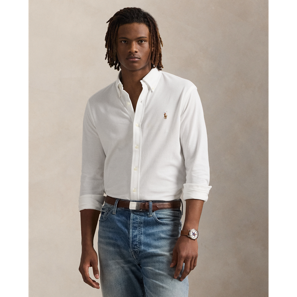 Inspired by two of our icons, this button-down combines the look of an Oxford with the comfort and ease of our Polo shirt's cotton mesh fabric.