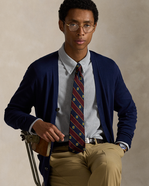 Inspired by two of our icons, this striped button-down combines the look of an oxford with the comfort and ease of our Polo shirt's cotton mesh fabric.
