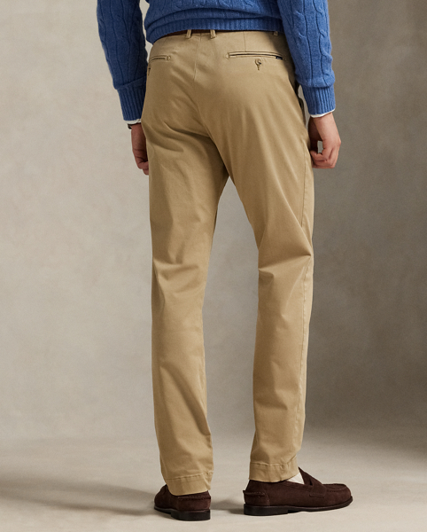 These Slim Fit trousers are crafted with lightweight stretch cotton that's specially treated for an ultrasoft, peached texture.