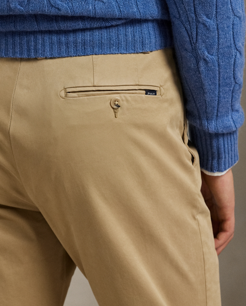 These Slim Fit trousers are crafted with lightweight stretch cotton that's specially treated for an ultrasoft, peached texture.