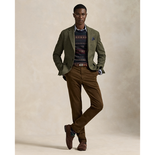 These Slim Fit trousers are crafted with lightweight stretch cotton that's specially treated for an ultrasoft, peached texture.