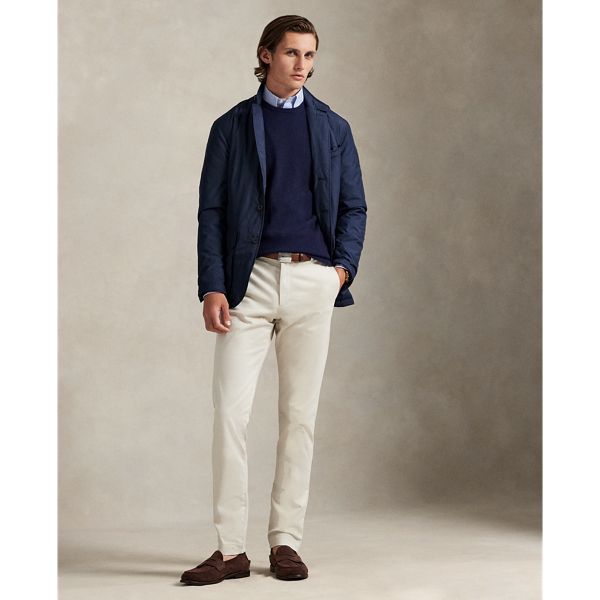 These Slim Fit trousers are crafted with lightweight stretch cotton that's specially treated for an ultrasoft, peached texture.