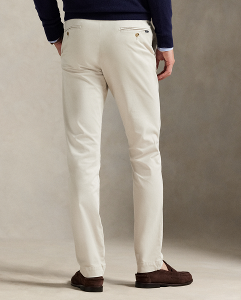 These Slim Fit trousers are crafted with lightweight stretch cotton that's specially treated for an ultrasoft, peached texture.