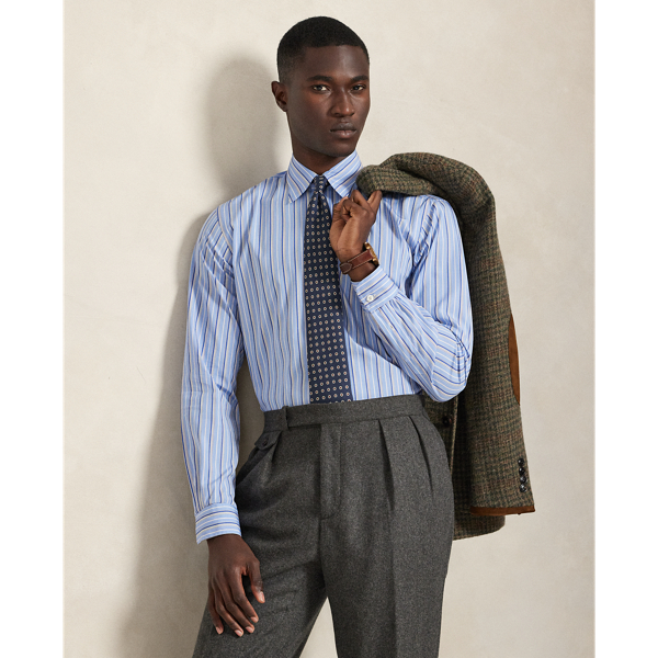 Part of our exclusive collaboration with Thomas Mason, a storied European mill renowned for its exquisite textiles, this Classic Fit shirt is beautifully tailored from a striped cotton fabric specially selected from Thomas Mason's archives. Combining tradition, quality and craftsmanship, this collection celebrates an enduring partnership, with each shirt telling a story of timeless style and elegance.