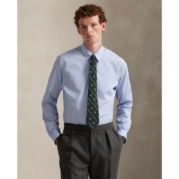 Part of our exclusive collaboration with Thomas Mason, a storied European mill renowned for its exquisite textiles, this Classic Fit shirt is beautifully tailored from a striped cotton fabric specially selected from Thomas Mason's archives. Combining tradition, quality and craftsmanship, this collection celebrates an enduring partnership, with each shirt telling a story of timeless style and elegance.