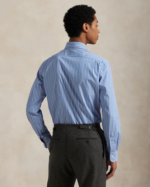 Part of our exclusive collaboration with Thomas Mason, a storied European mill renowned for its exquisite textiles, this Classic Fit shirt is beautifully tailored from a striped cotton fabric specially selected from Thomas Mason's archives. Combining tradition, quality and craftsmanship, this collection celebrates an enduring partnership, with each shirt telling a story of timeless style and elegance.
