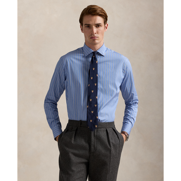 Part of our exclusive collaboration with Thomas Mason, a storied European mill renowned for its exquisite textiles, this Classic Fit shirt is beautifully tailored from a striped cotton fabric specially selected from Thomas Mason's archives. Combining tradition, quality and craftsmanship, this collection celebrates an enduring partnership, with each shirt telling a story of timeless style and elegance.