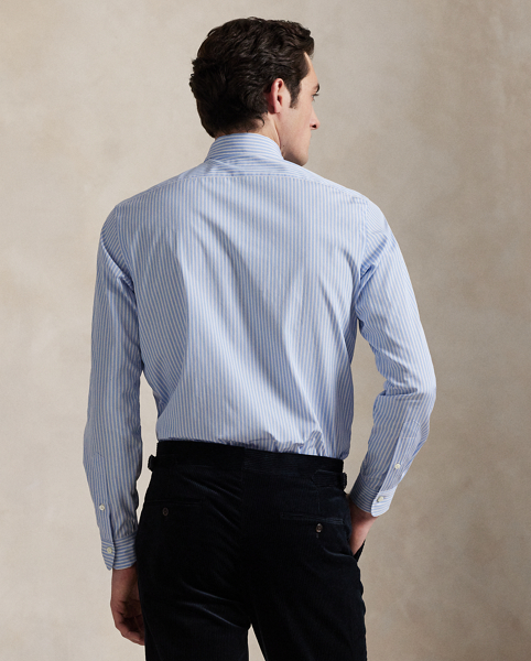 Part of our exclusive collaboration with Thomas Mason, a storied European mill renowned for its exquisite textiles, this Classic Fit shirt is beautifully tailored with a striped cotton fabric that was specially selected from Thomas Mason's archives. Uniting tradition, quality and crafting, this collection celebrates an enduring partnership, which each shirt telling a story of timeless style and elegance.